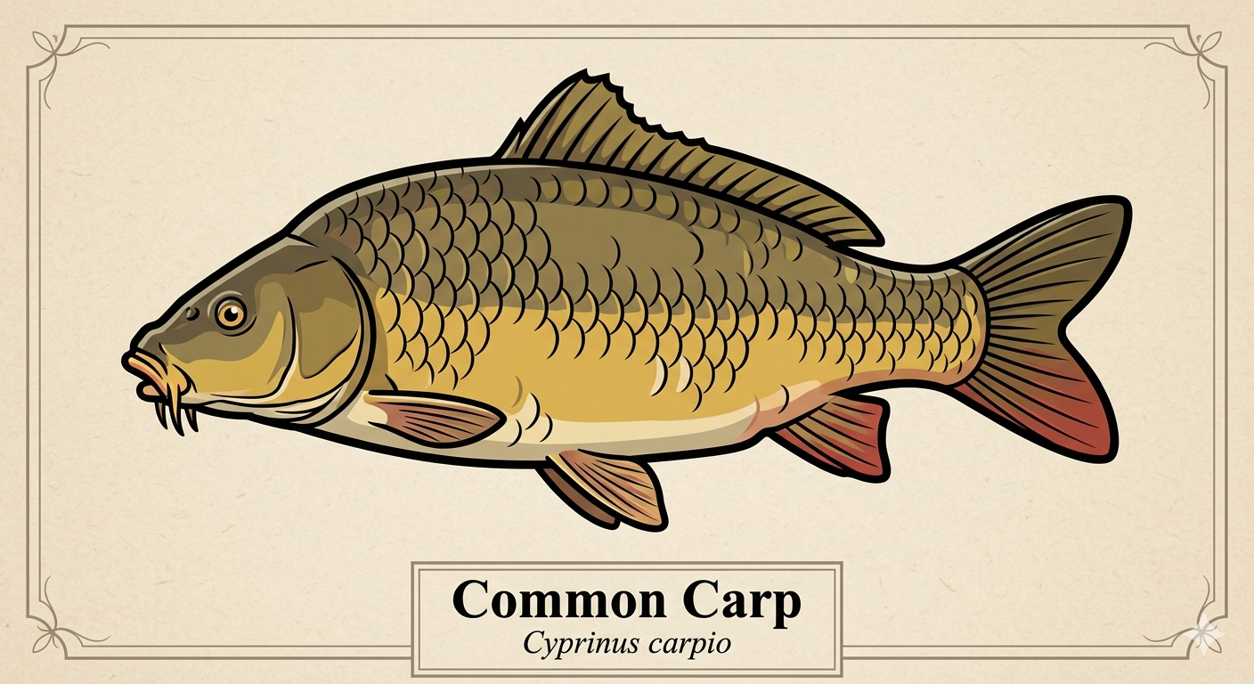 Common carp artwork for the Freshwater first drop